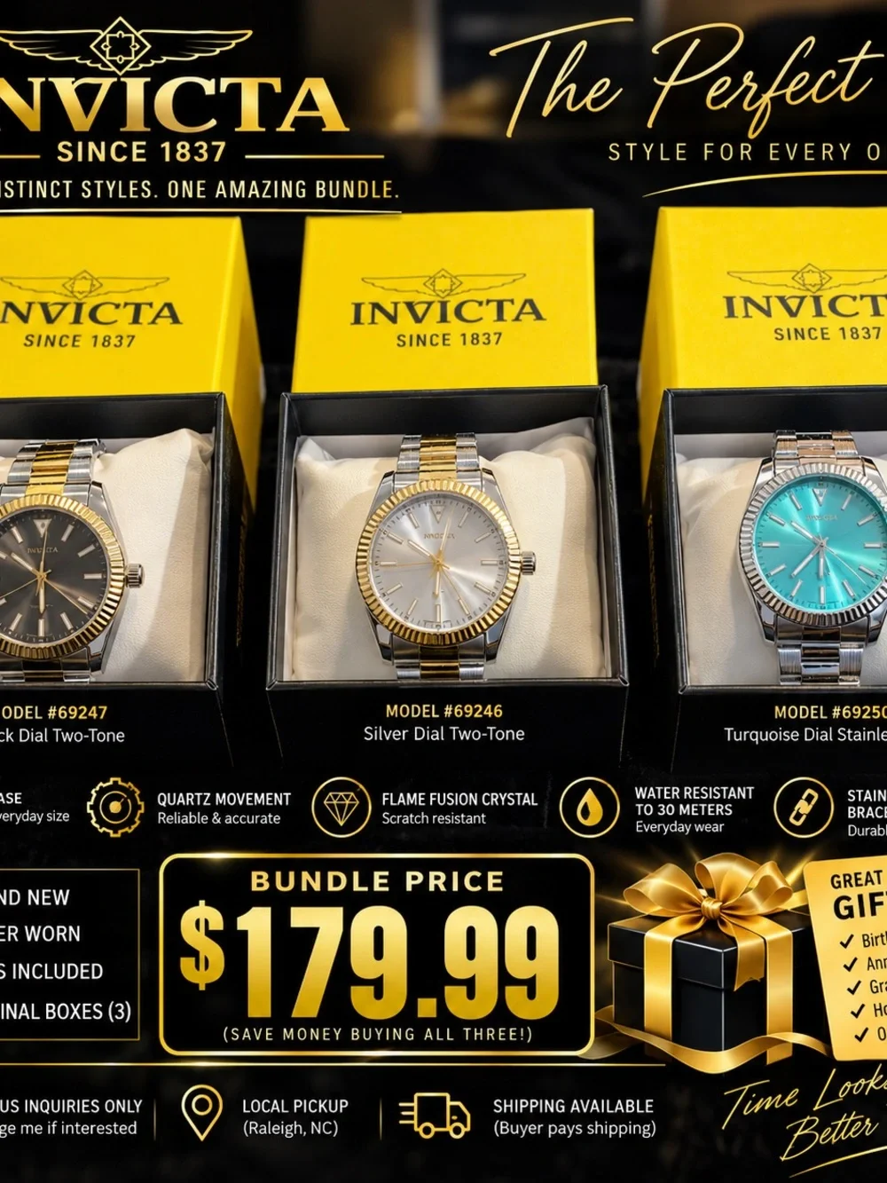 Invicta Men's Two-Tone Silver and Gold Bracelet Watch